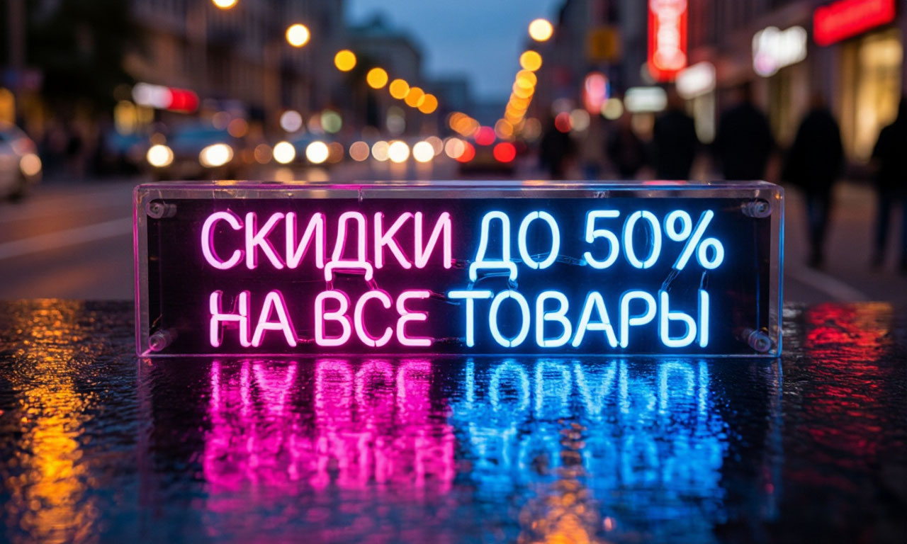 вывеска неон
