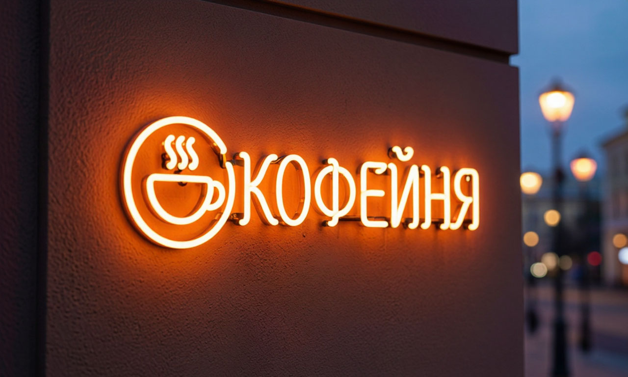 вывеска кофейни